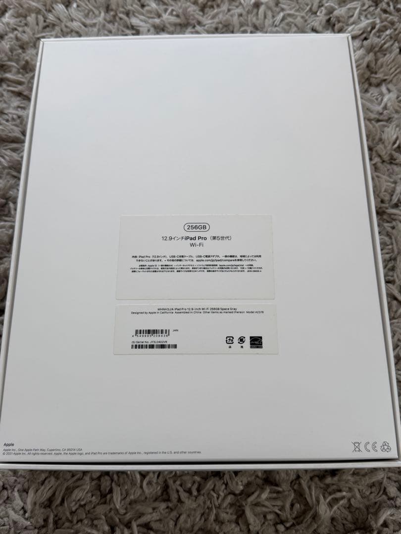 Apple iPad Pro 12.9 インチ 256GB スペースグレー M1