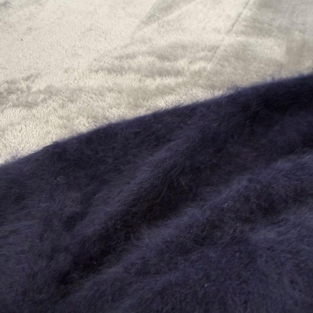 最終価格…美品！Noble ファーニットパフ カーディガン ネイビー