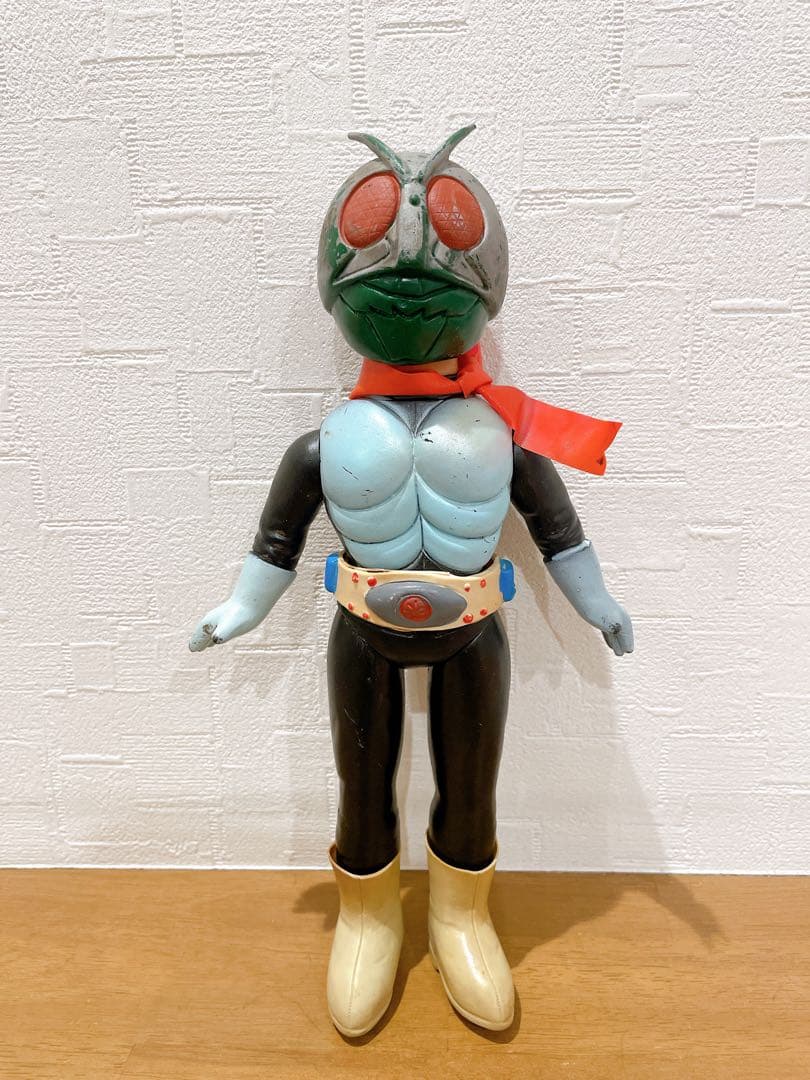こ*じ様 旧バンダイ　仮面ライダー　スタンダードソフビ　ポピー　当時物　面取れ