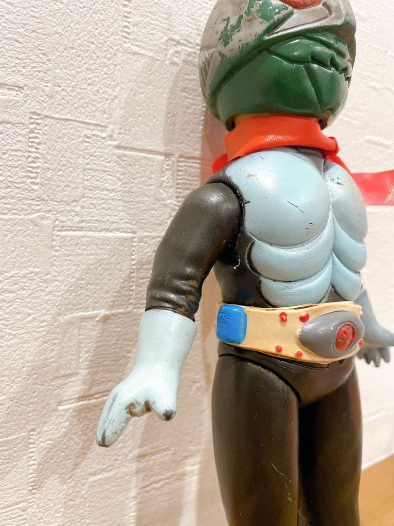 こ*じ様 旧バンダイ　仮面ライダー　スタンダードソフビ　ポピー　当時物　面取れ