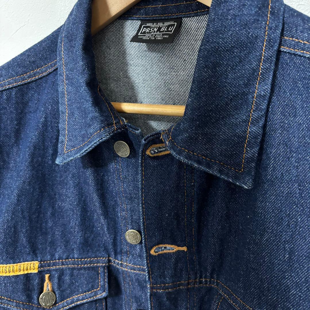 値下げ　プリズンブルース ダークブルー デニムジャケット