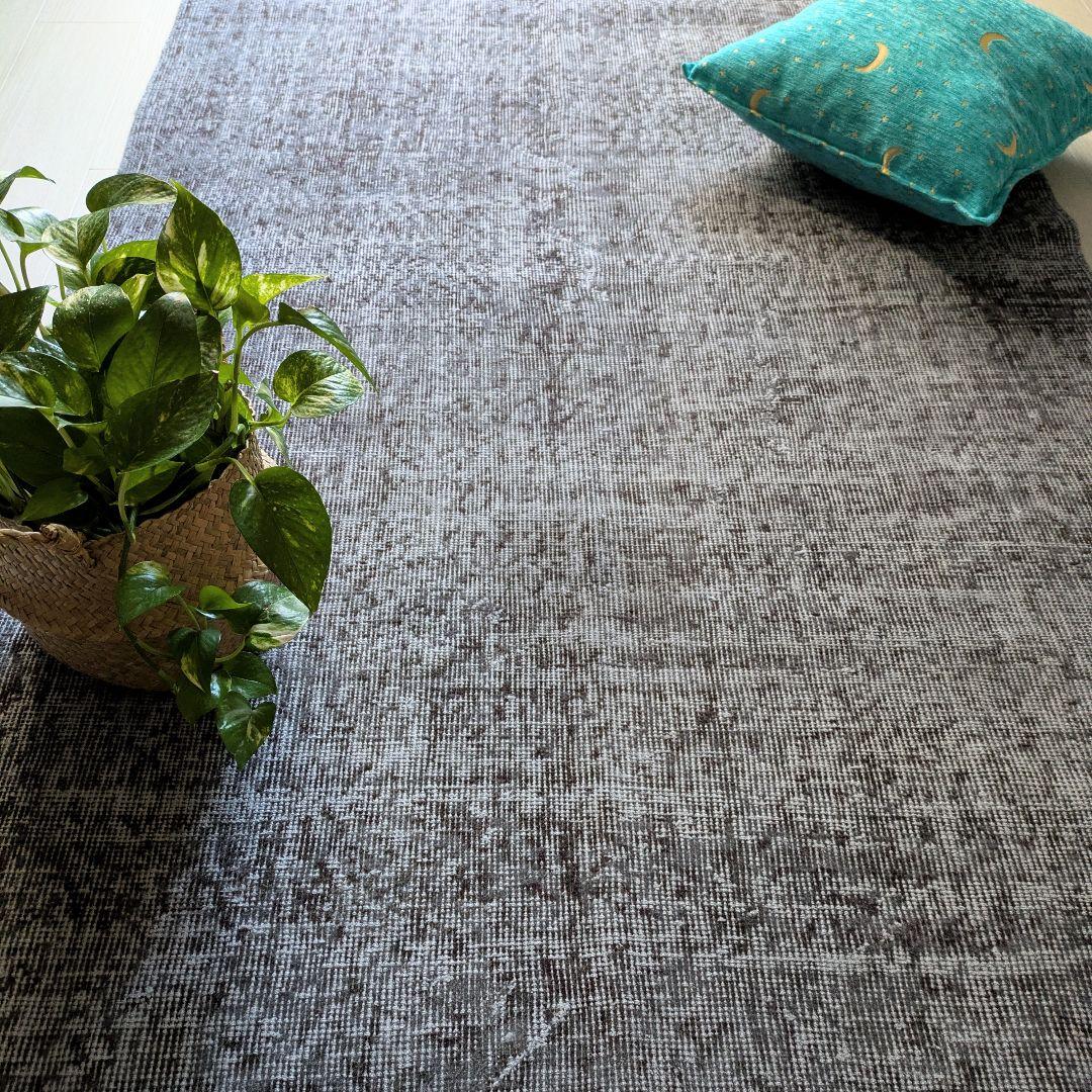 111×207 オーバーダイニュアンスグレー　トルコヴィンテージラグ