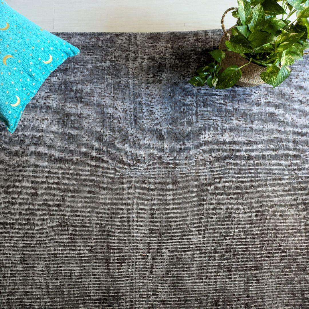 111×207 オーバーダイニュアンスグレー　トルコヴィンテージラグ