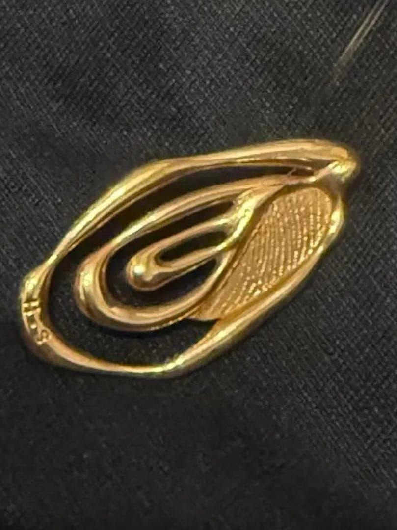 希少　西城秀樹　指紋モチーフ　ペンダントトップ　ゴールド　18金　通常入手不可