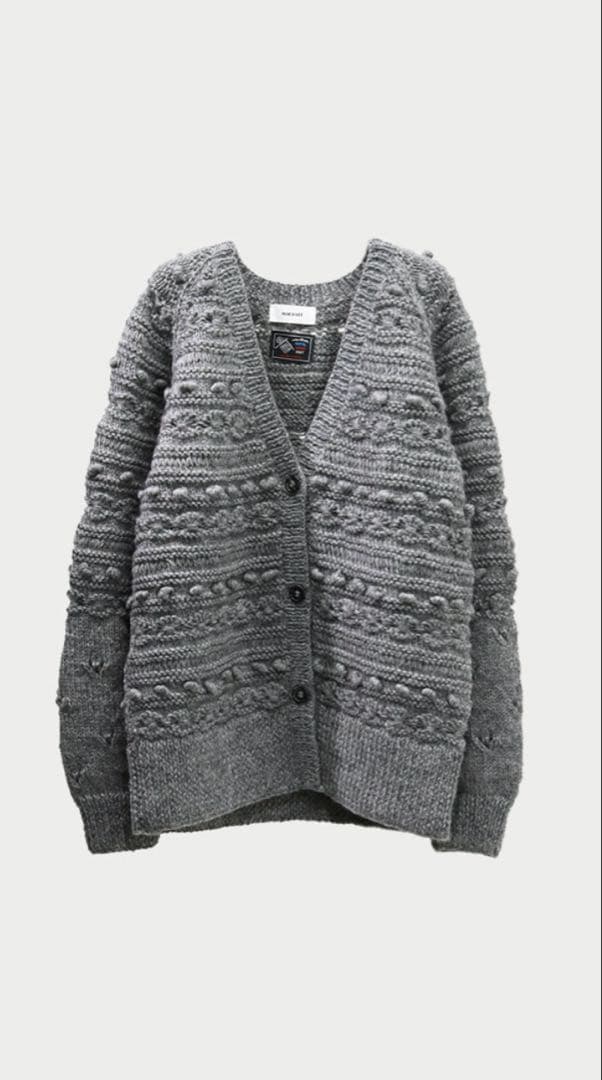 【最終値下げ】MACHATT ウールハンドニットカーディガン　グレー