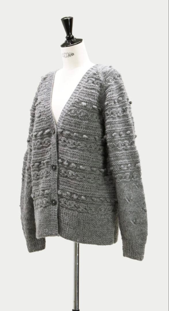 【最終値下げ】MACHATT ウールハンドニットカーディガン　グレー