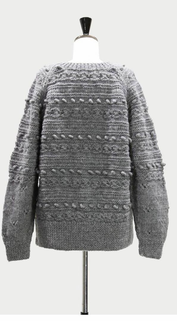 【最終値下げ】MACHATT ウールハンドニットカーディガン　グレー