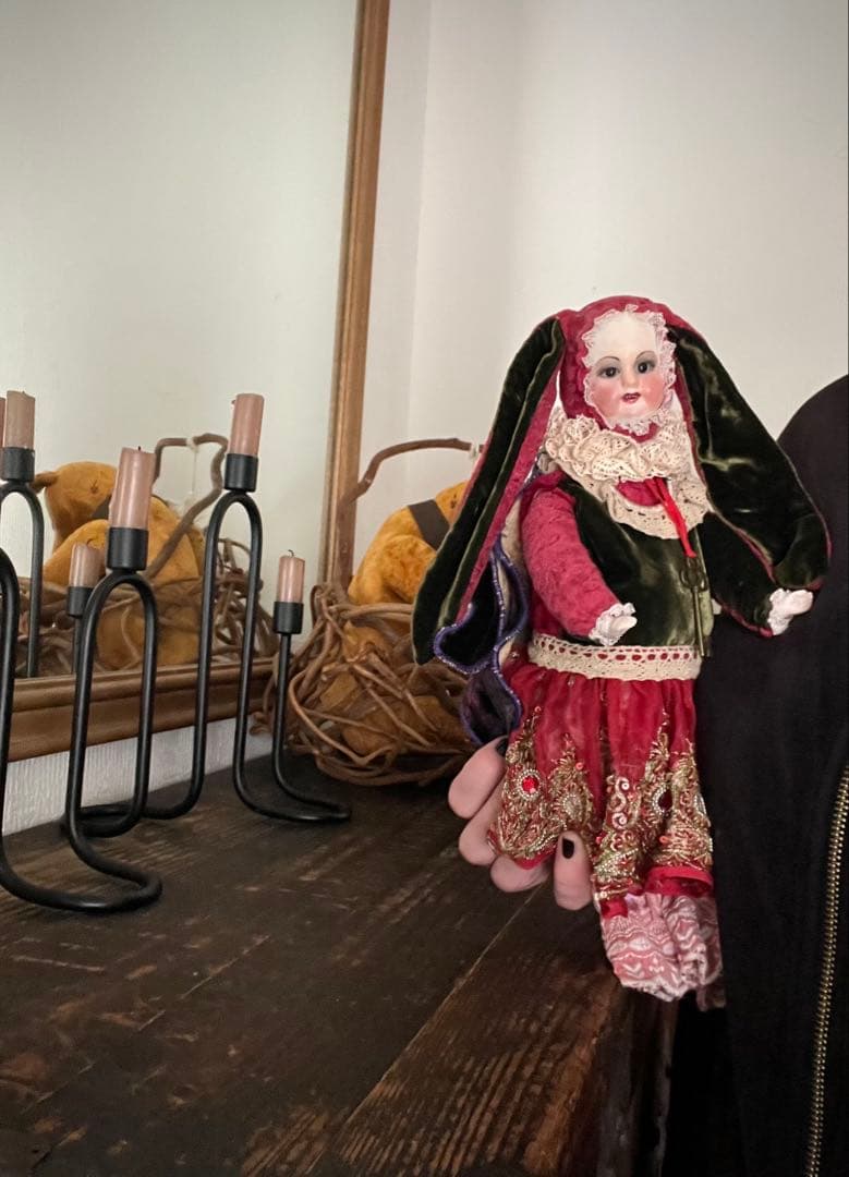 アンティーク動物コスチューム人形 ドール アンティーク　ビスクドール 人形