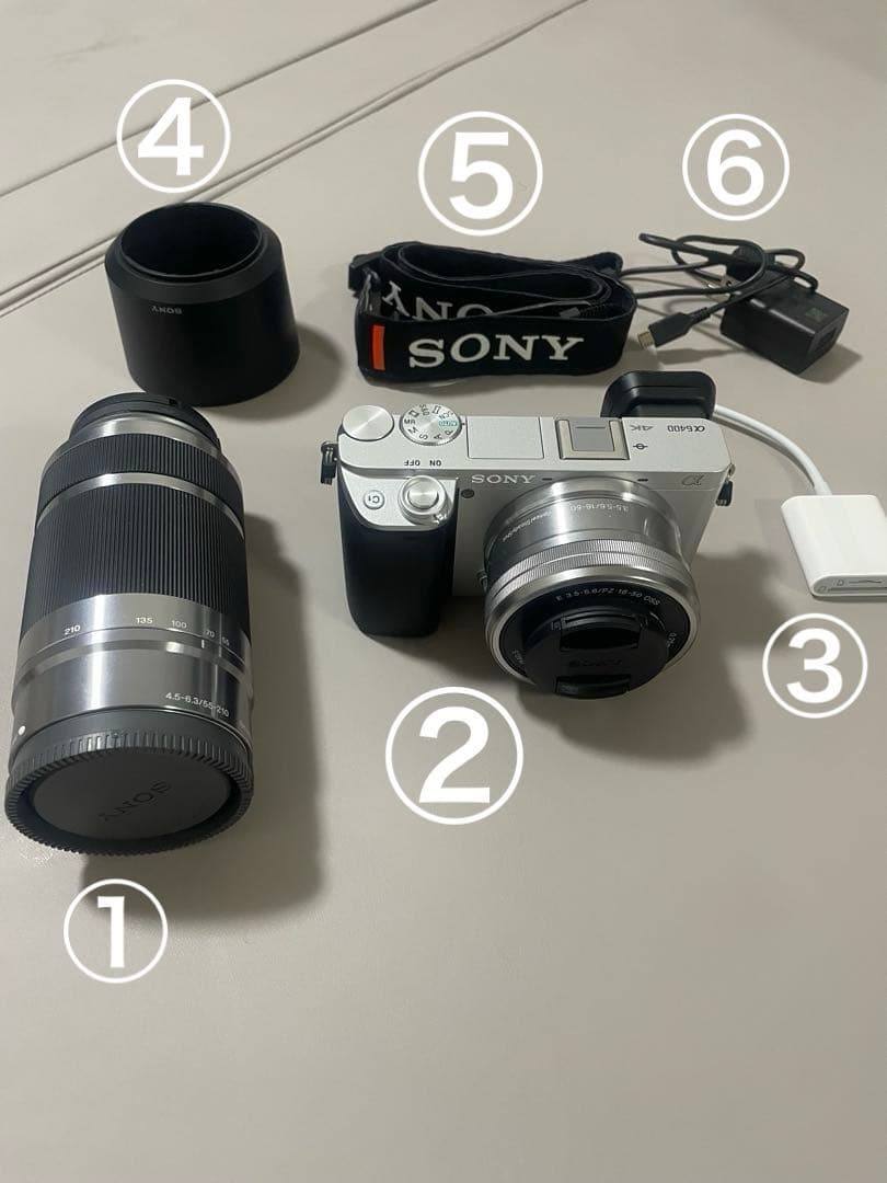 [期間限定セール]Sony α6400シルバー ダブルズームレンズ＋豪華付属品