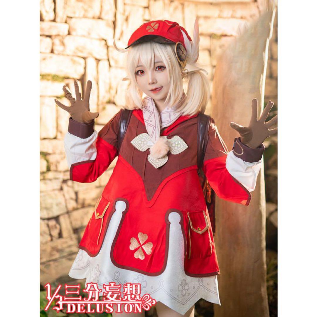 原神 クレー コスプレ 三分妄想 ランドセル 靴 ウィッグ付きフルセット