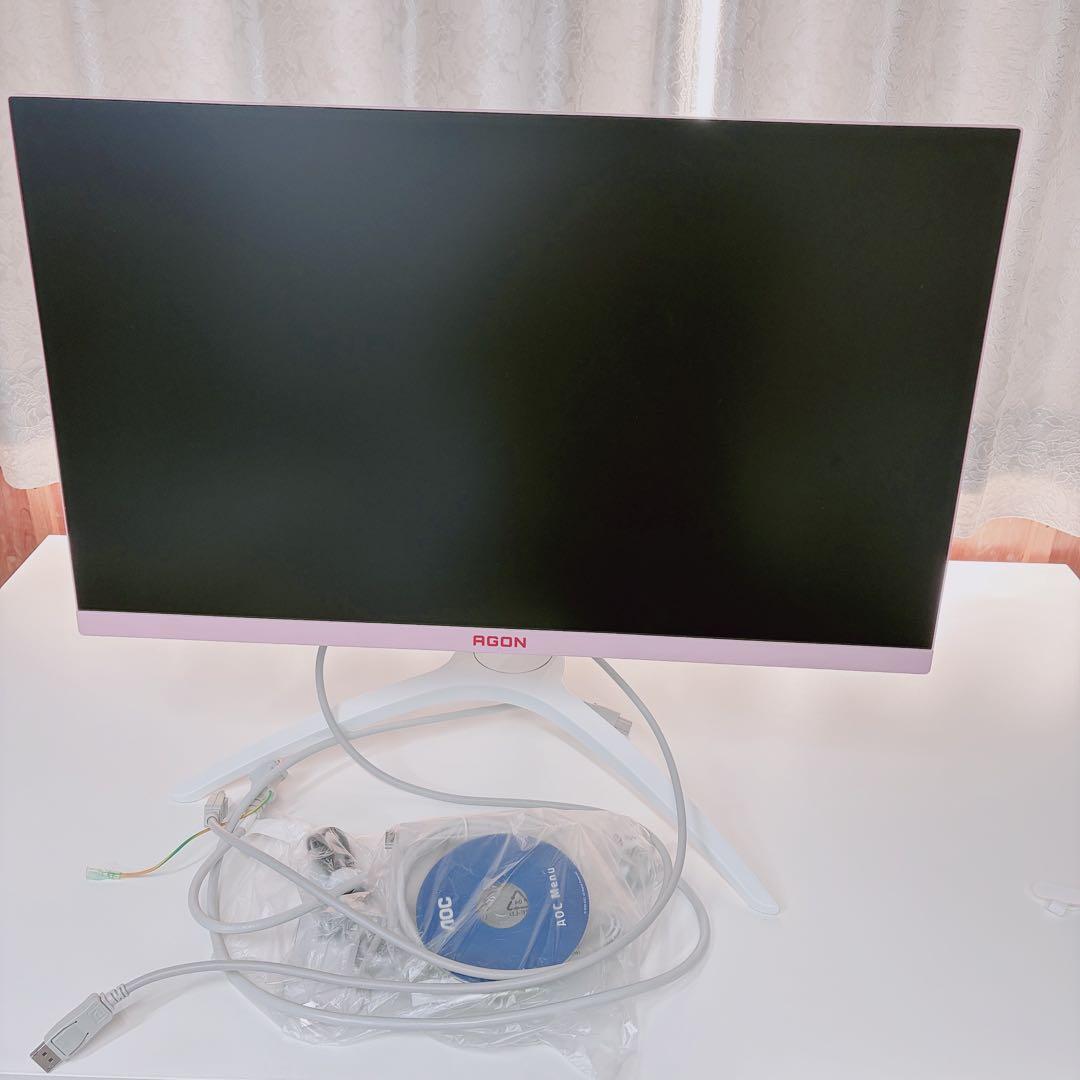 AOC 27インチモニター　ピンク