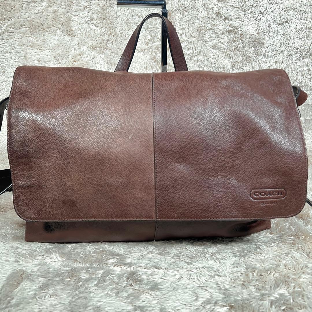 コーチ トンプソン 2WAY メッセンジャーバッグ A4 レザー 70313