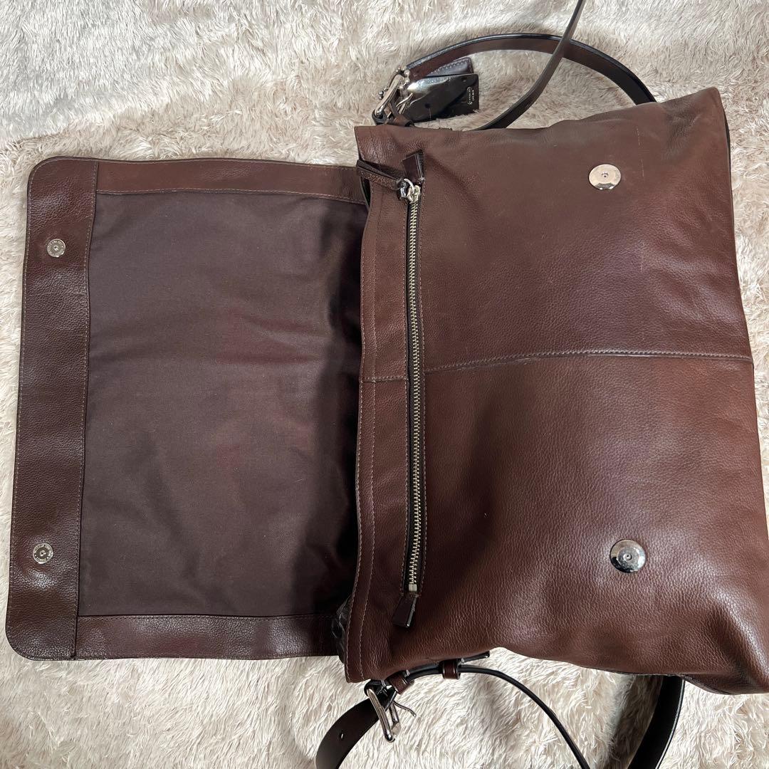 コーチ トンプソン 2WAY メッセンジャーバッグ A4 レザー 70313