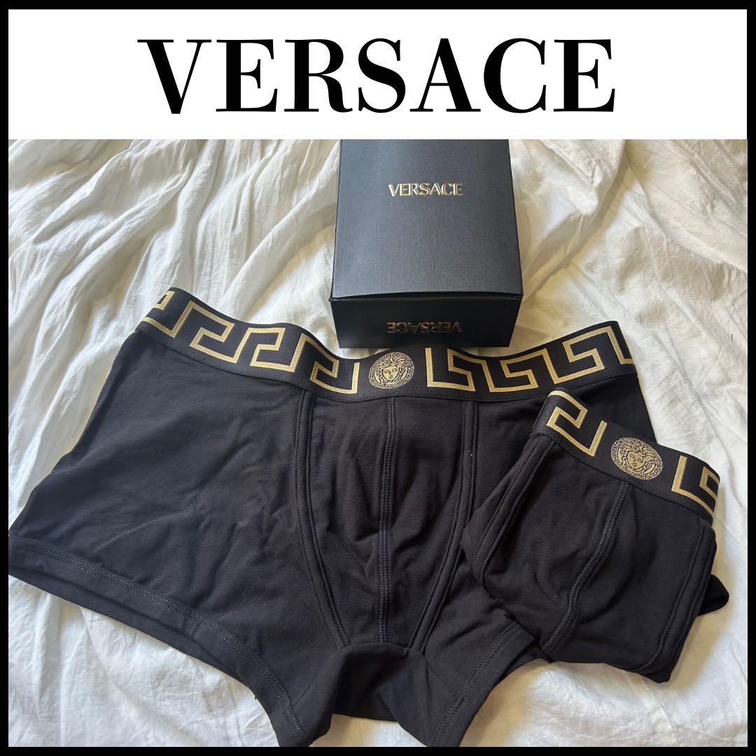 VERSACE ボクサーパンツ/Black 2枚セット