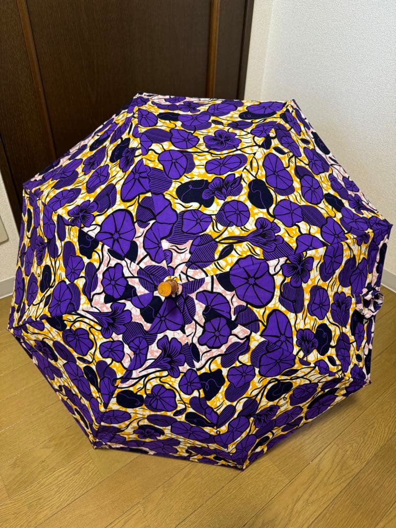 【新品・未使用品】レディース日傘　パーニュ長傘 竹取手 竹石突 2409