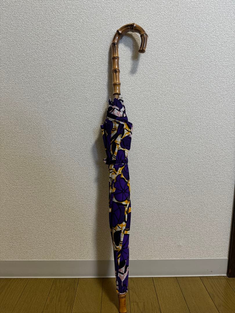 【新品・未使用品】レディース日傘　パーニュ長傘 竹取手 竹石突 2409