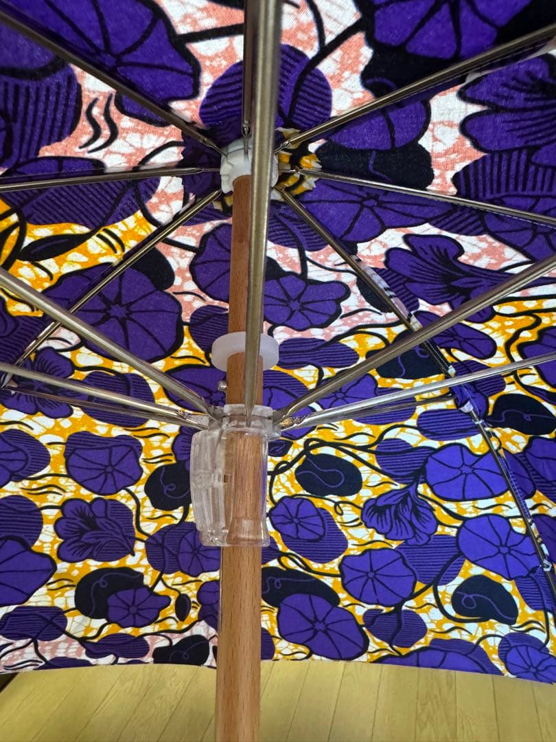 【新品・未使用品】レディース日傘　パーニュ長傘 竹取手 竹石突 2409