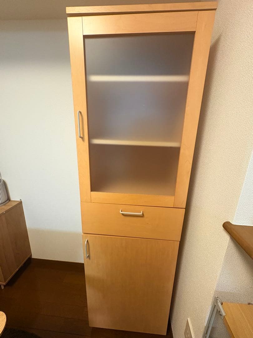希少無印良品　廃盤　メープル材　食器棚　カップボード