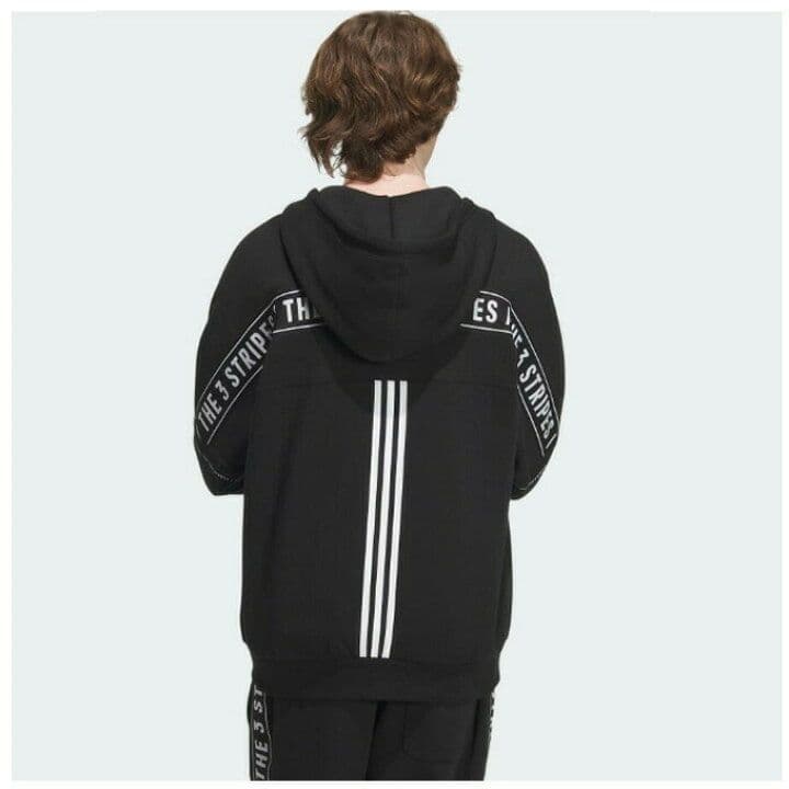 アディダス 裏起毛 スウェット 上下セット パーカー パンツ ブラック 新品 L