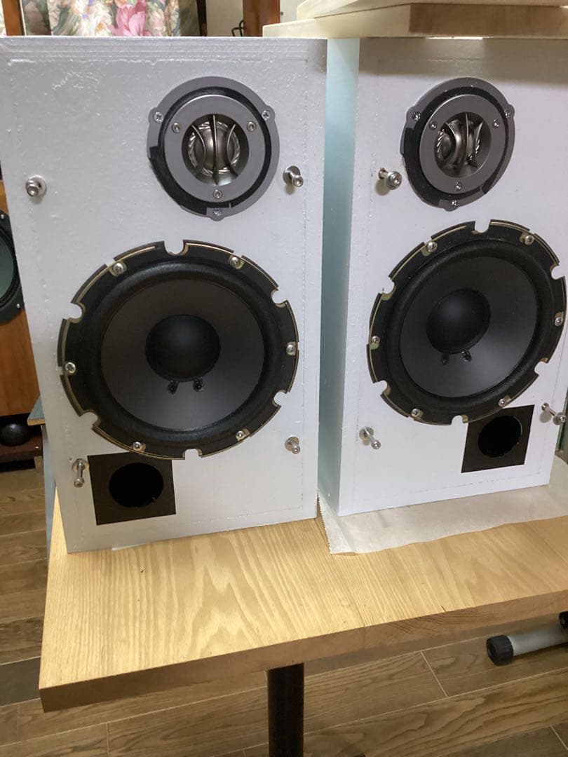 ビクターユニット使用自作スピーカー16㎝2way バッフル重ねてお色直し