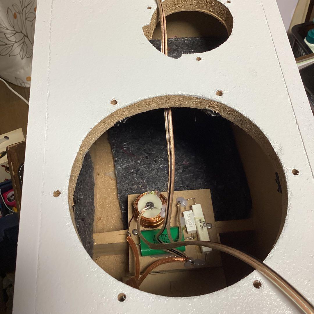 ビクターユニット使用自作スピーカー16㎝2way バッフル重ねてお色直し