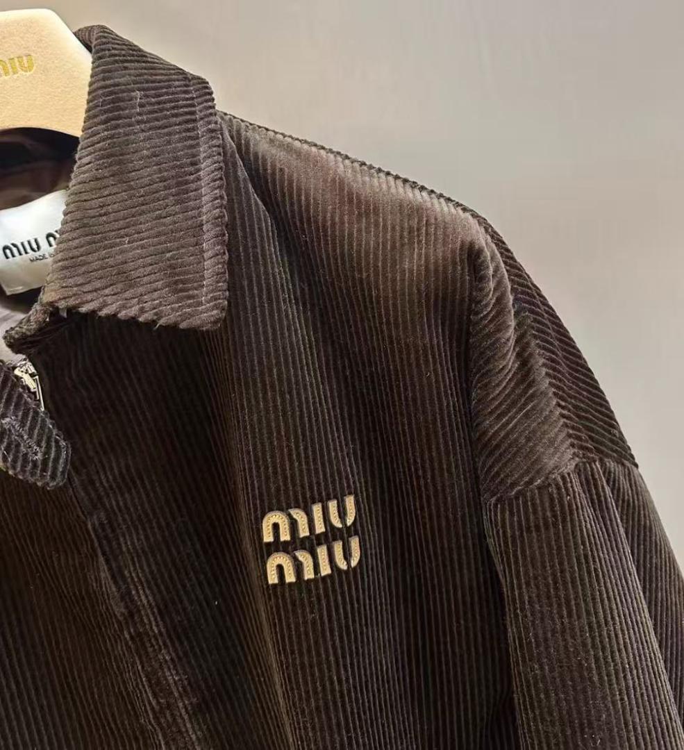 Miu Miu コーデュロイジャケット ブラウン 40 男女兼用