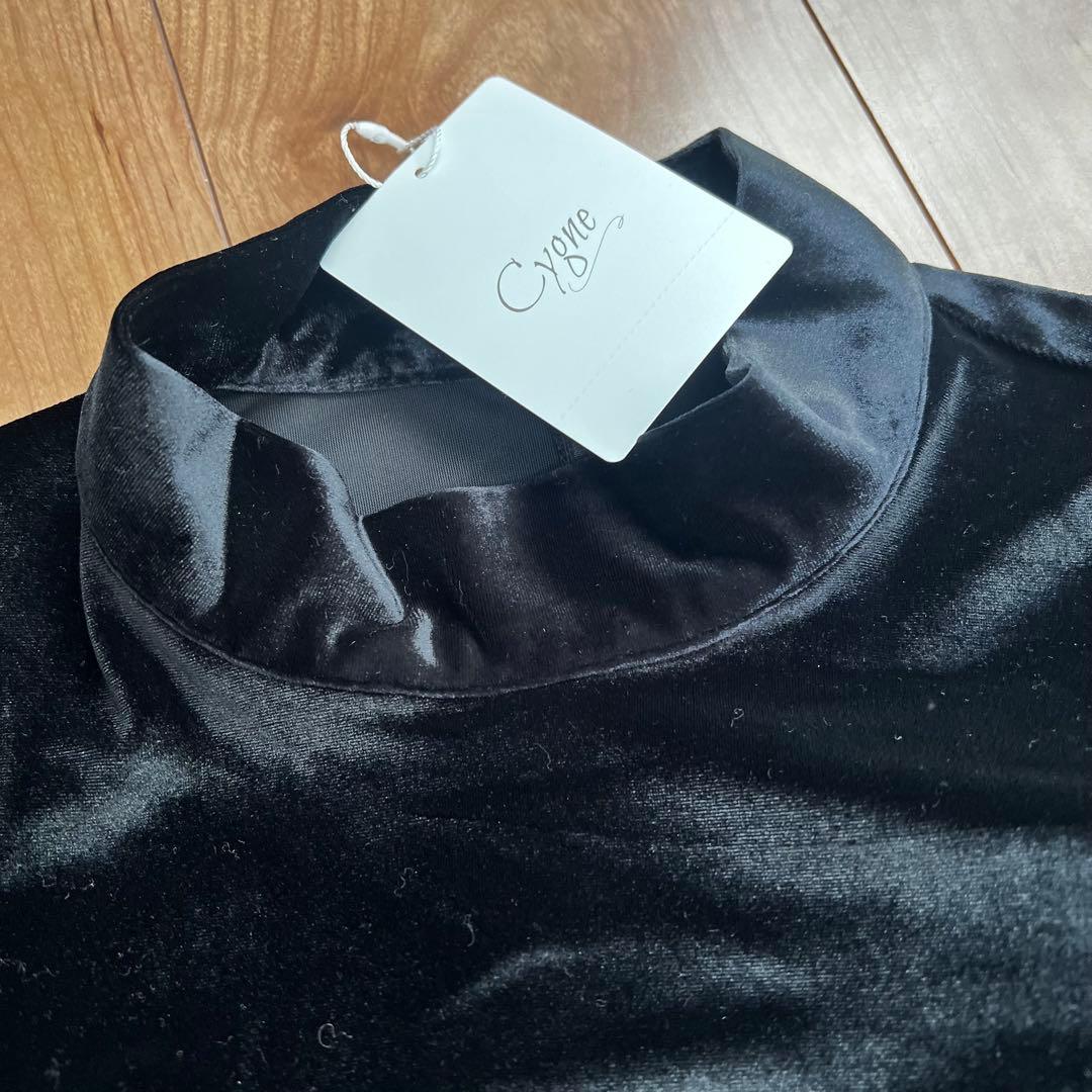 Cygne シーニュ　ベロアフロントフリルトップス Angeli