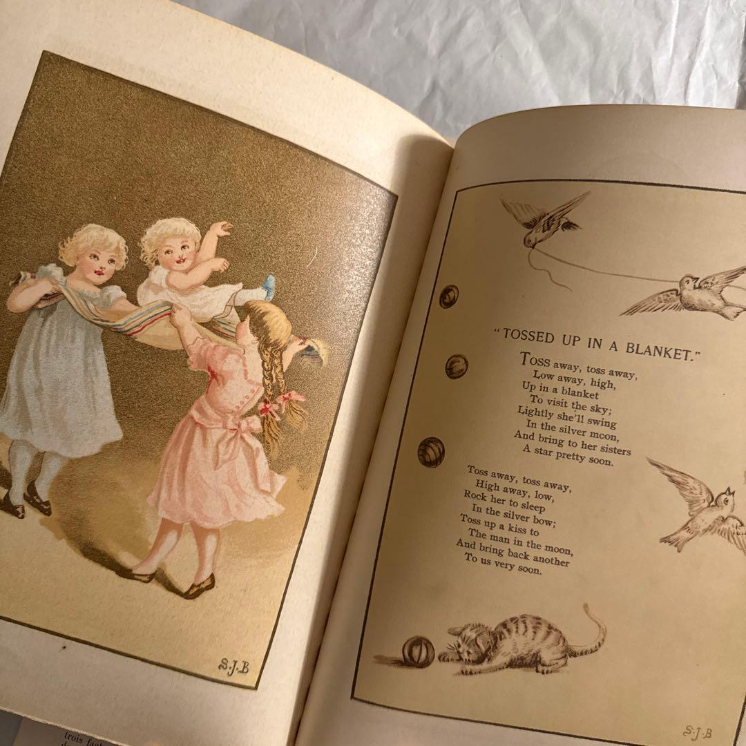 1894年アンティーク美しい挿絵ヴィクトリアン洋書　絵本ジャンクジャーナル古書