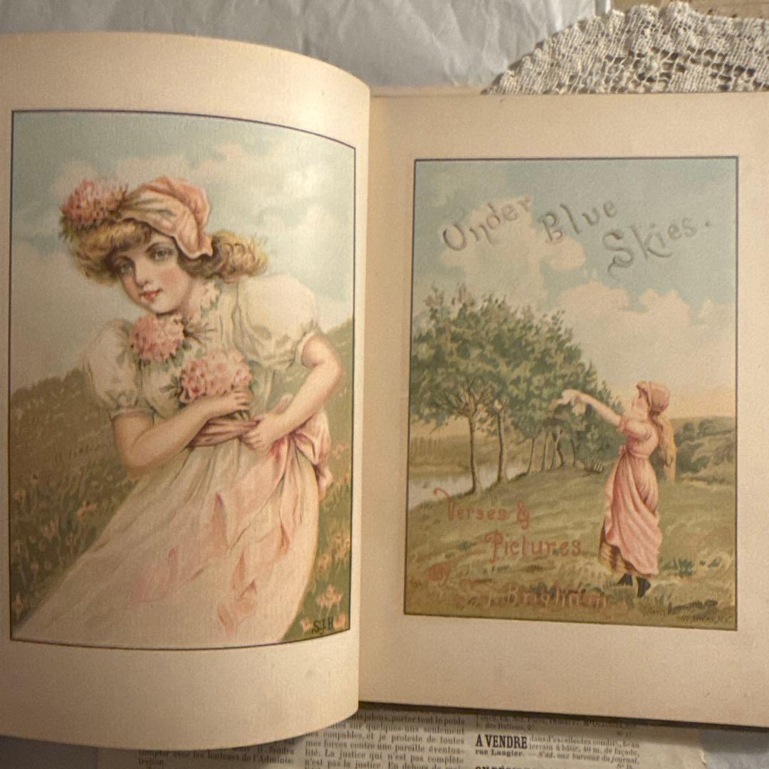 1894年アンティーク美しい挿絵ヴィクトリアン洋書　絵本ジャンクジャーナル古書