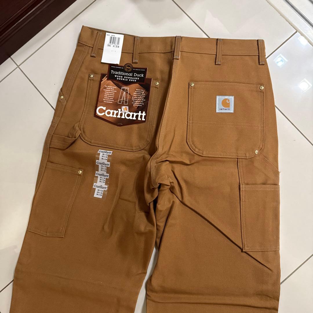 90's Carhartt ダブルニーペインターパンツ BRN W36 タグ付き