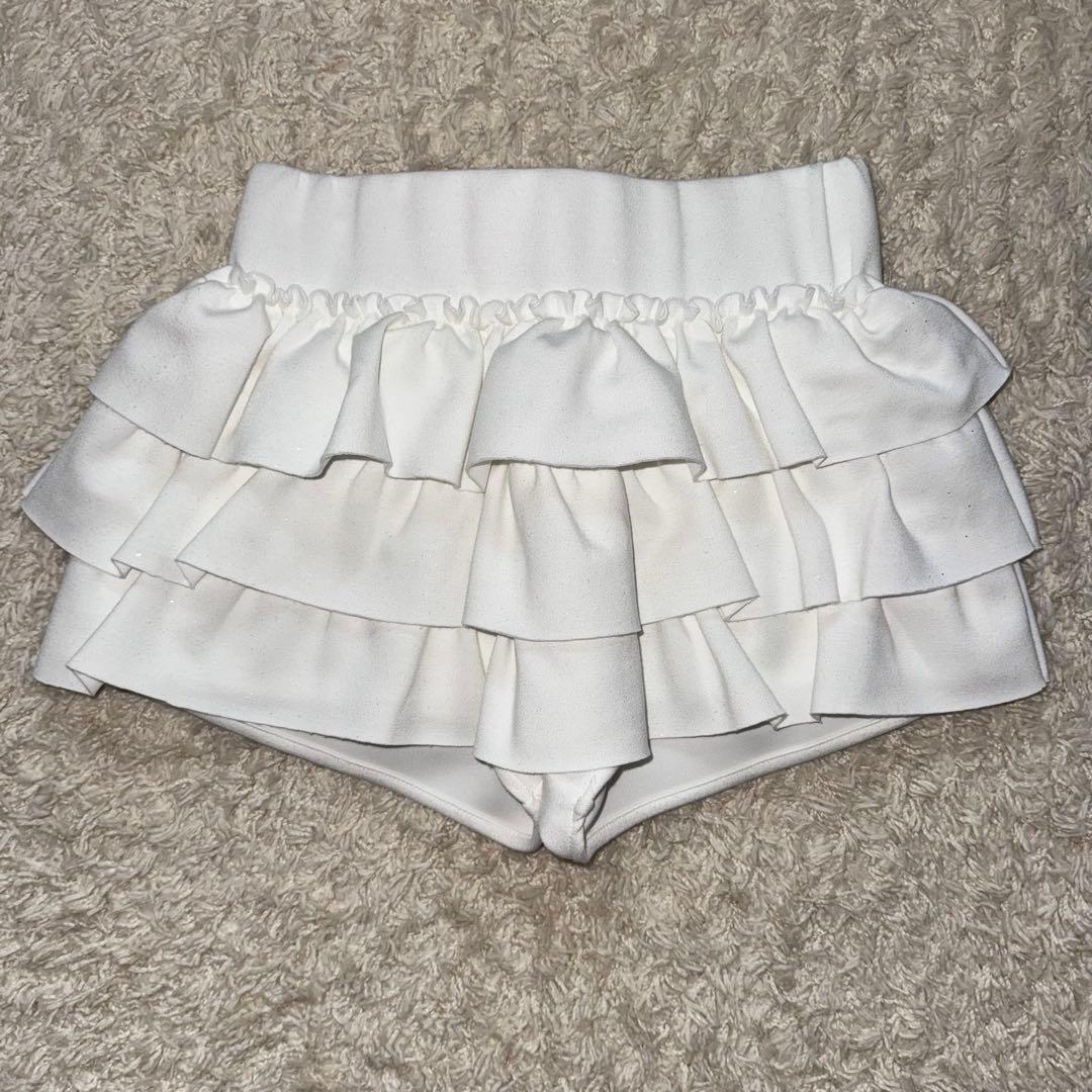 ANDWANG ♡ Kirakira frill mini skirt