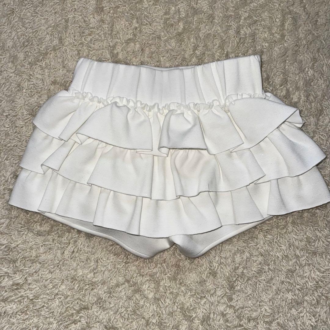 ANDWANG ♡ Kirakira frill mini skirt