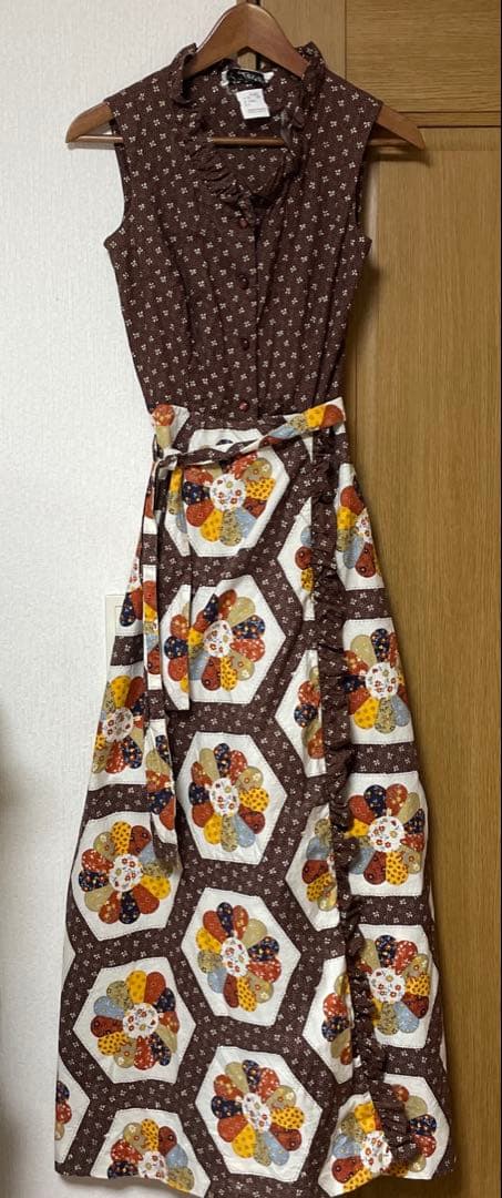 A*X様 ヴィンテージ　パッチワーク　70s ドレスデン柄ワンピース