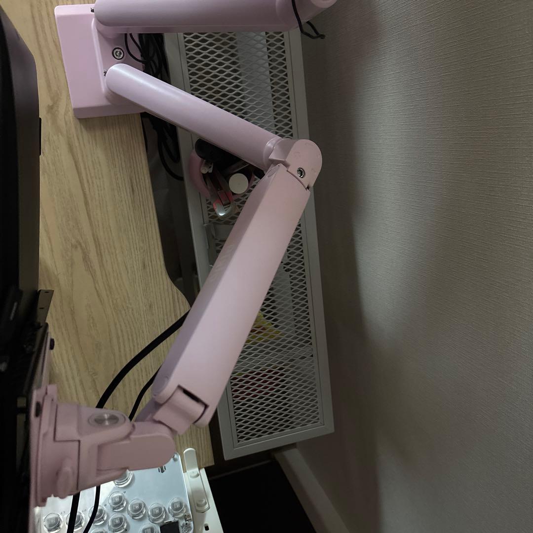 Pixio PS1D Wave Pastel Pink モニターアーム デュアル