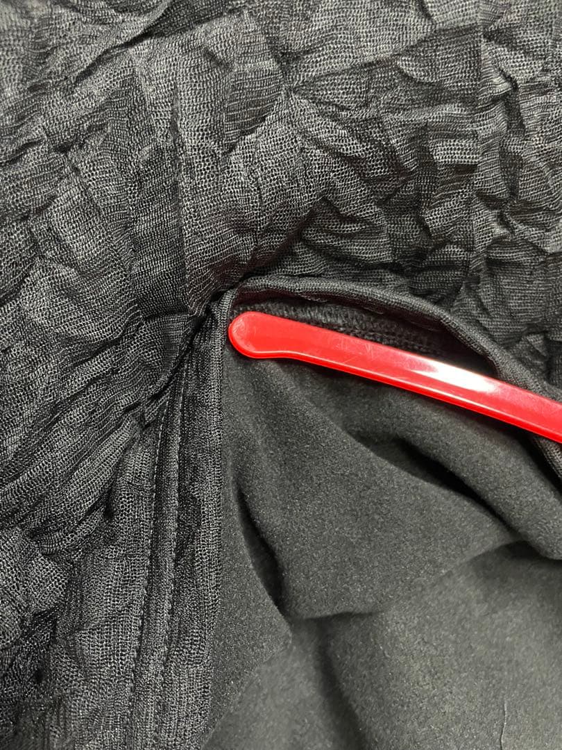 よっち195新品 裏起毛で暖か♪メッシュAラインチュニック(PU)(BL)