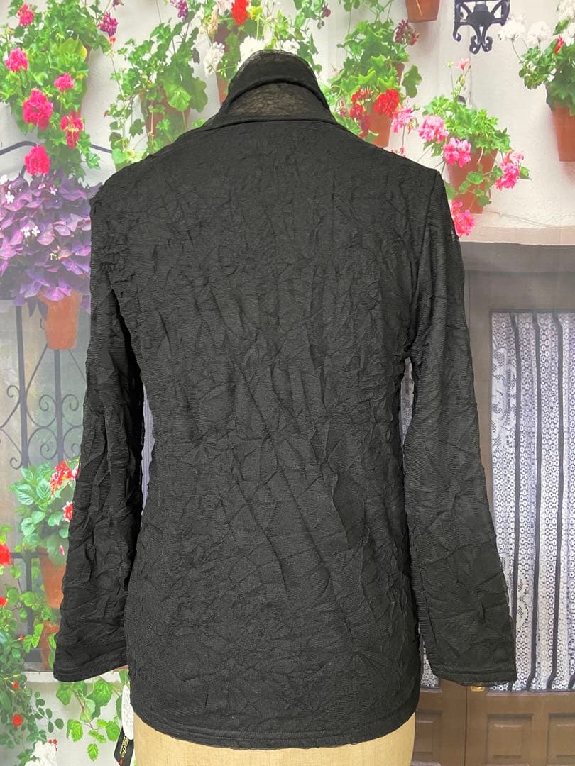 よっち195新品 裏起毛で暖か♪メッシュAラインチュニック(PU)(BL)