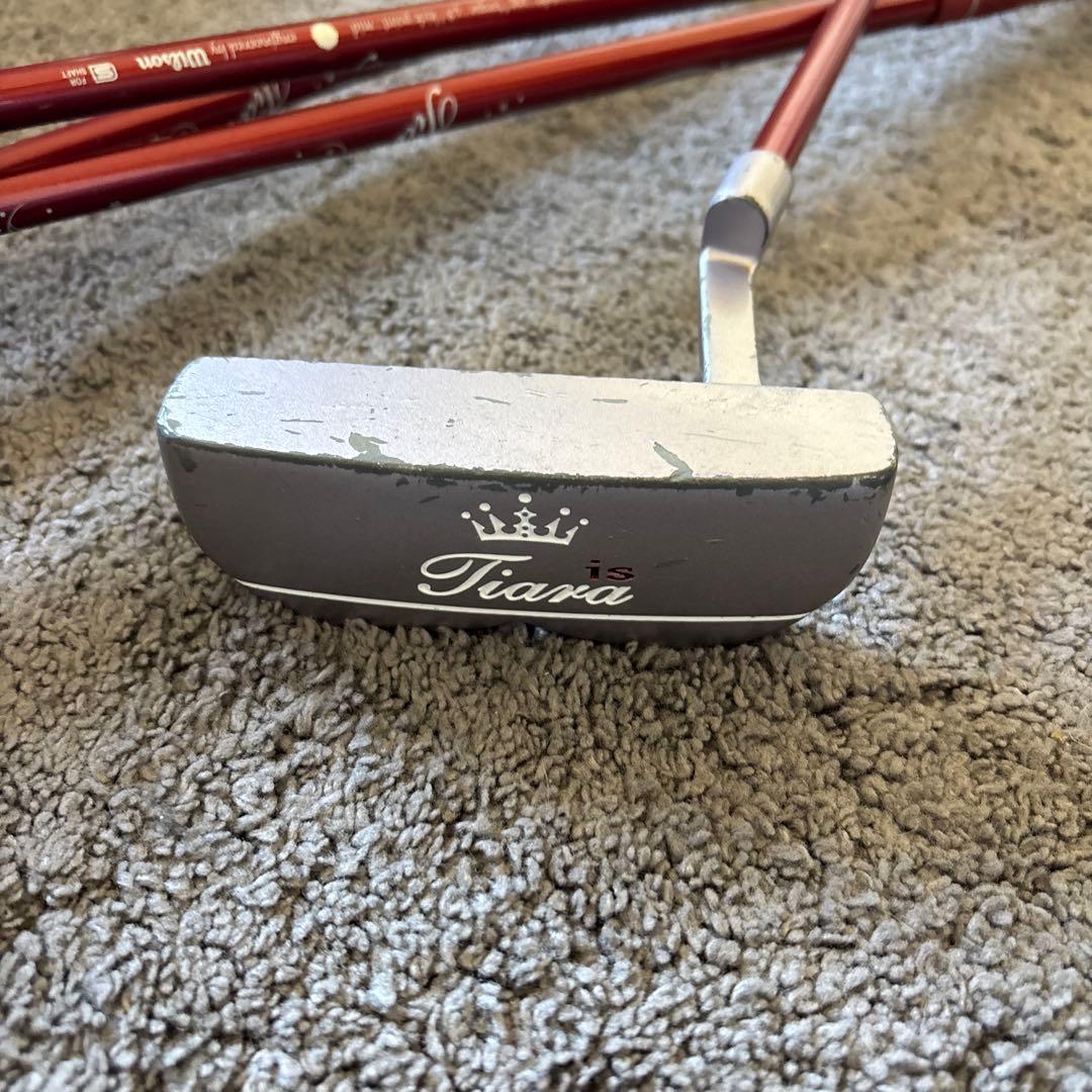 レディース ゴルフクラブハーフセット 赤　6本セット