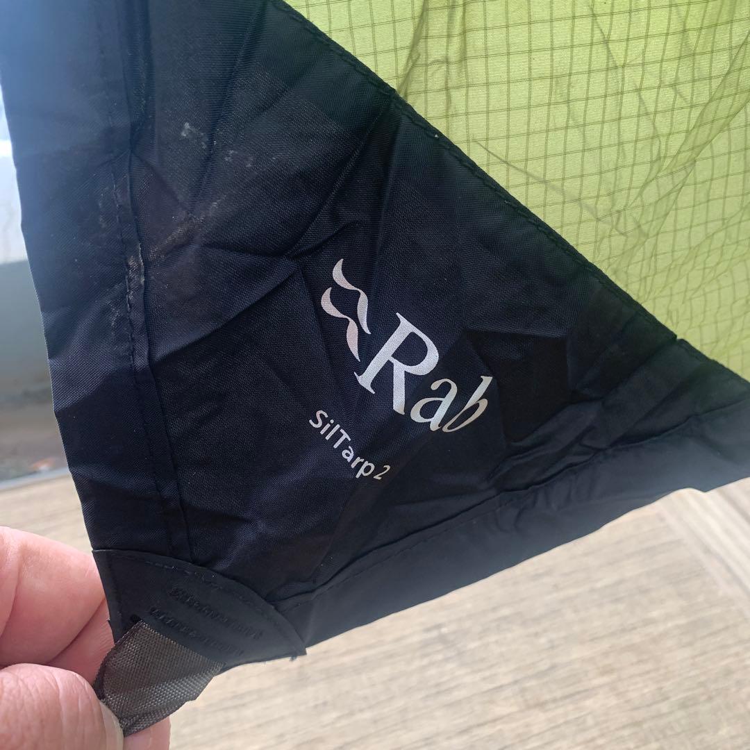 【美品】Rab SilTarp 2 軽量タープ オリーブ ガイライン4本自在付き
