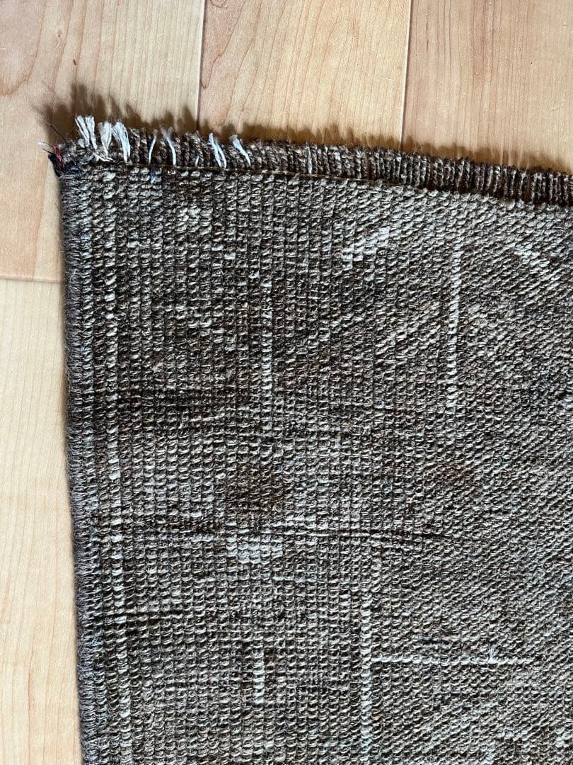 トルコヴィンテージラグ　ウール100% ブラウン