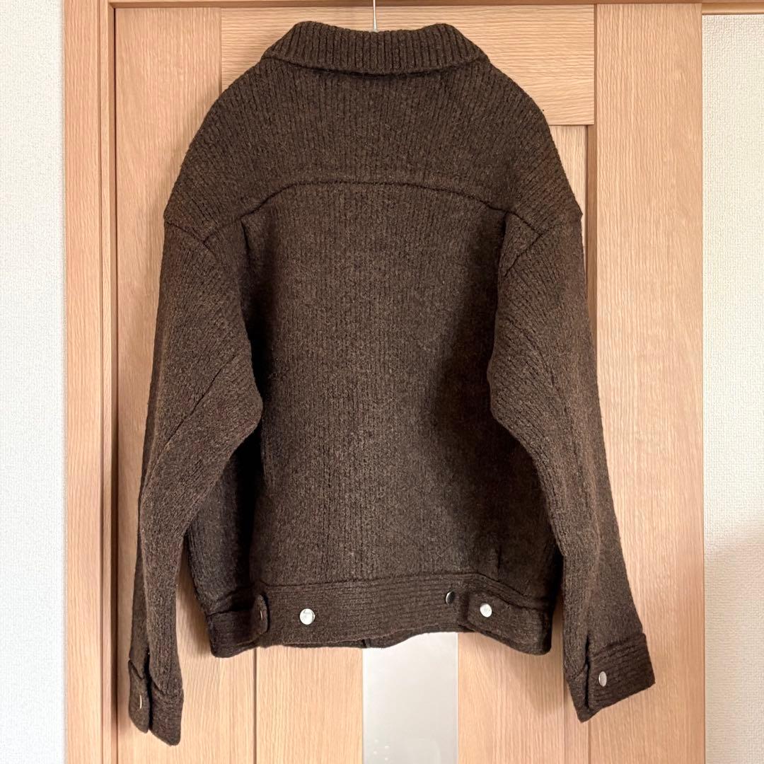 NKNIT ニットブルゾンジャケット　ブラウン　サイズ2