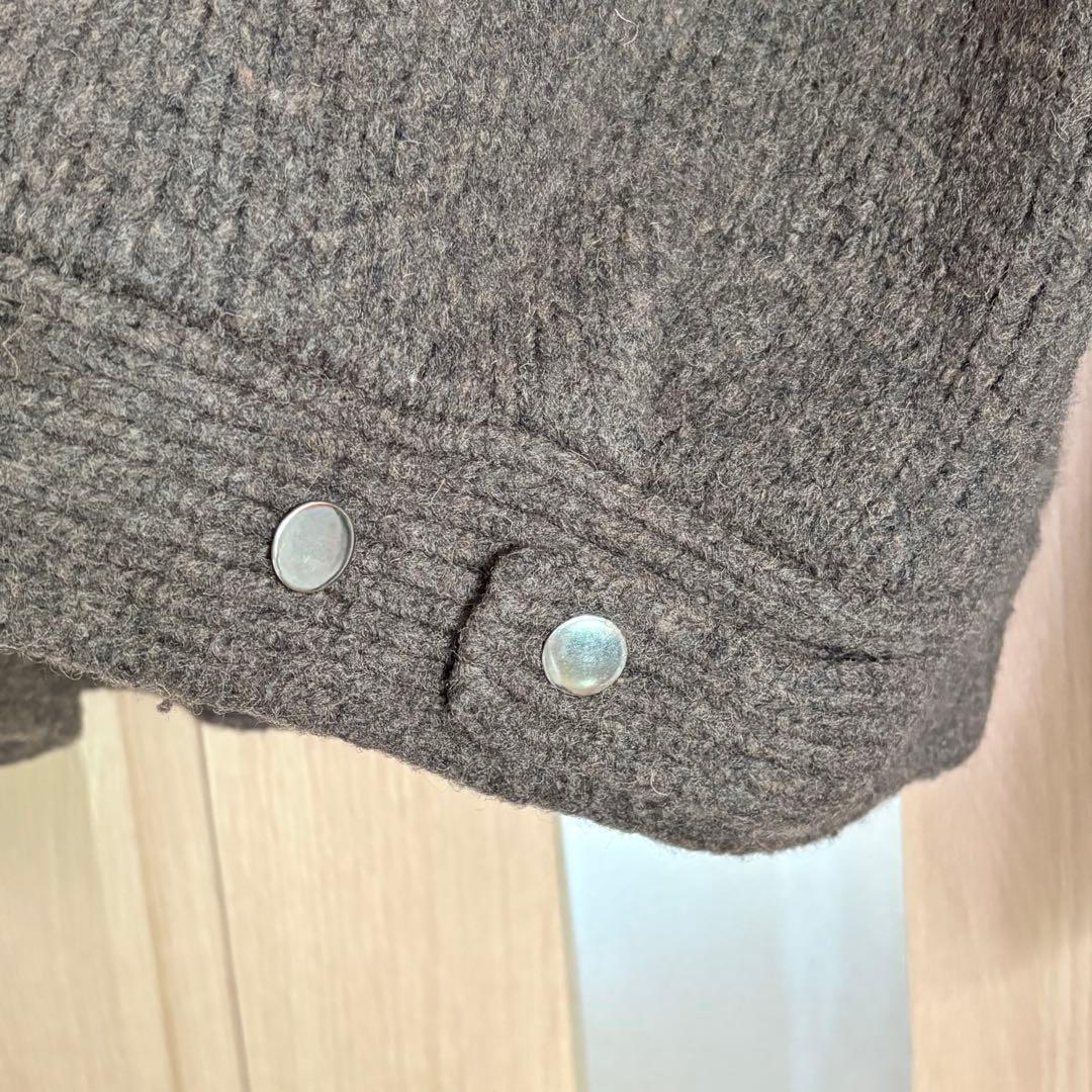 NKNIT ニットブルゾンジャケット　ブラウン　サイズ2