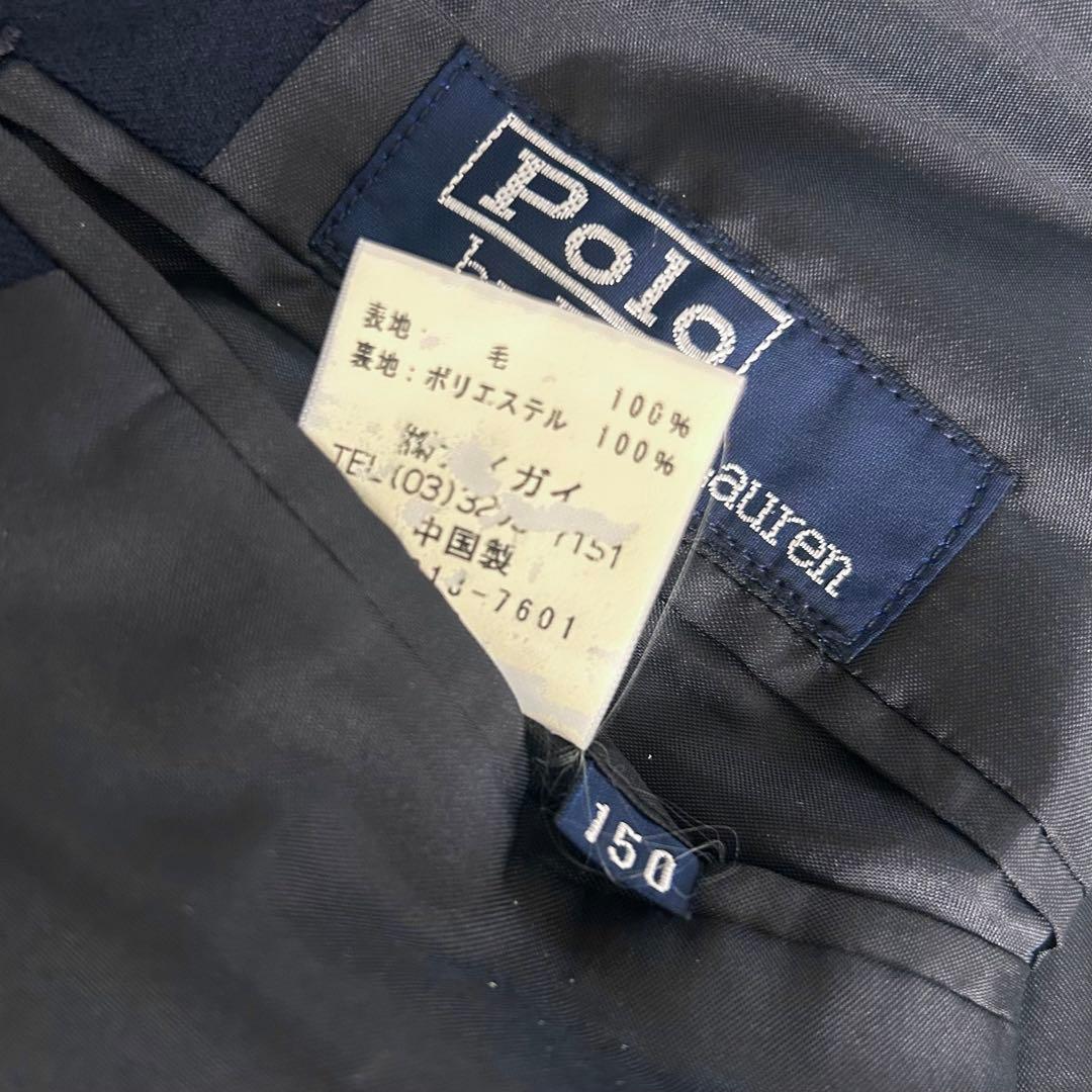 ポロバイラルフローレン 紺ブレ ダブル ジャケット 金ボタン ネイビー 150