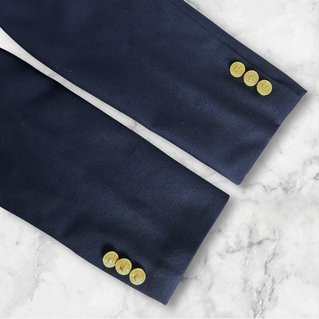 ポロバイラルフローレン 紺ブレ ダブル ジャケット 金ボタン ネイビー 150