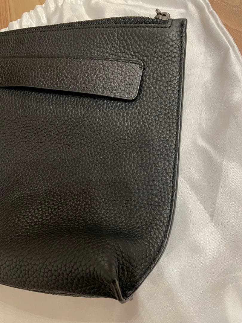 COACH ブラック レザー クラッチバッグ