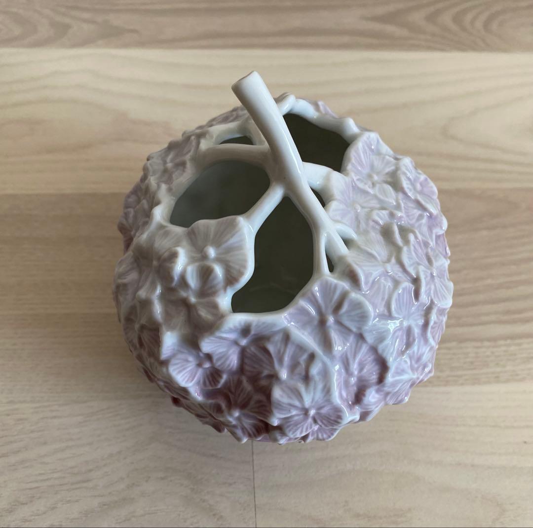 極美品　ロイヤルコペンハーゲン　フラワーベース　置物　紫陽花　廃盤
