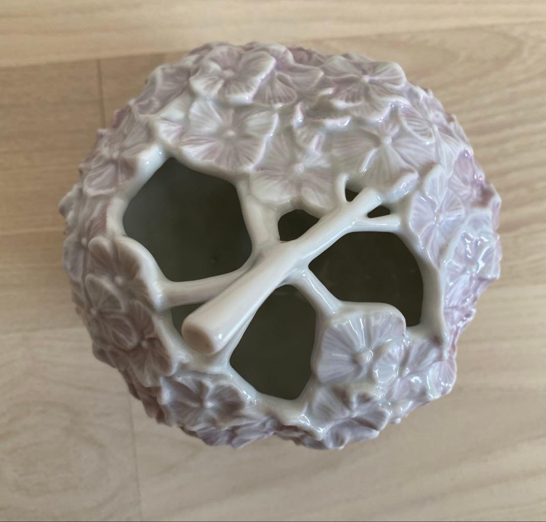 極美品　ロイヤルコペンハーゲン　フラワーベース　置物　紫陽花　廃盤