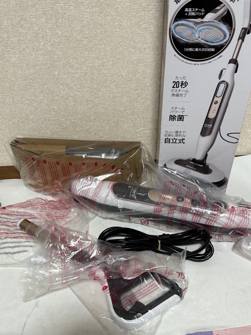 新品未使用品【S8201JWH】Shark 回転スチームモップ
