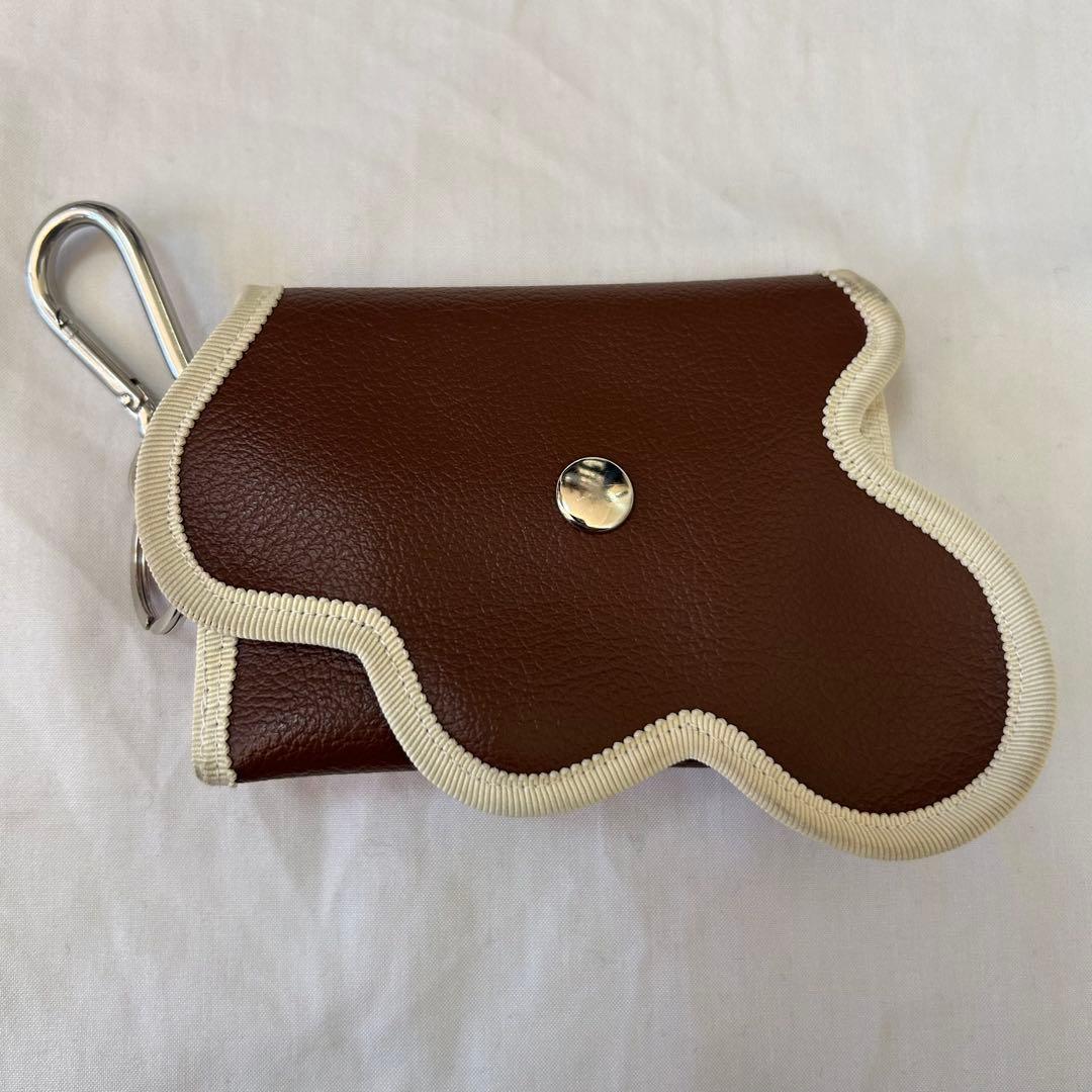 norienomoto broken wave purse ブラウン　ピンク