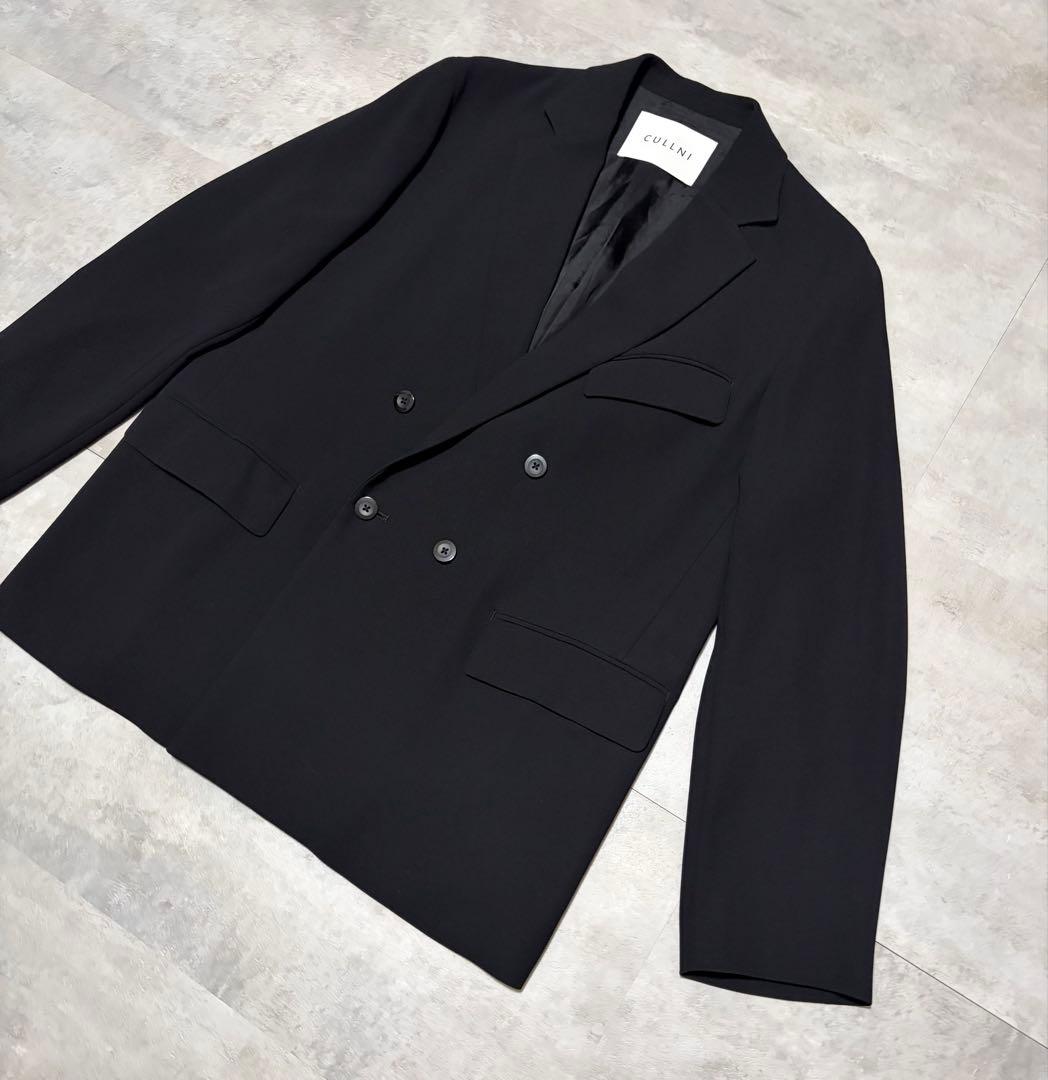 【サイズ2美品】cullni ダブル ブレステッド テーラード ジャケット