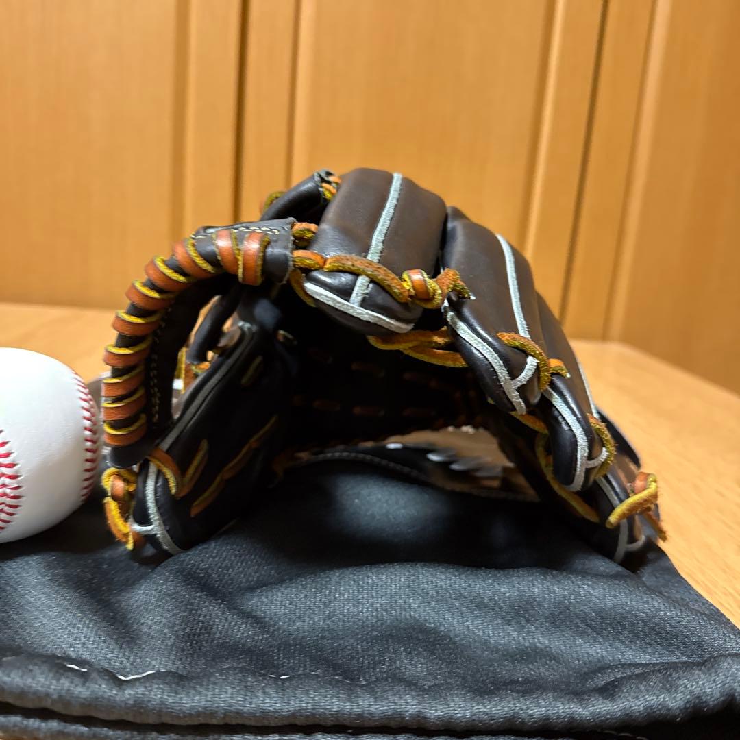 ミズノプロ　軟式グローブ 右投げ用 黒